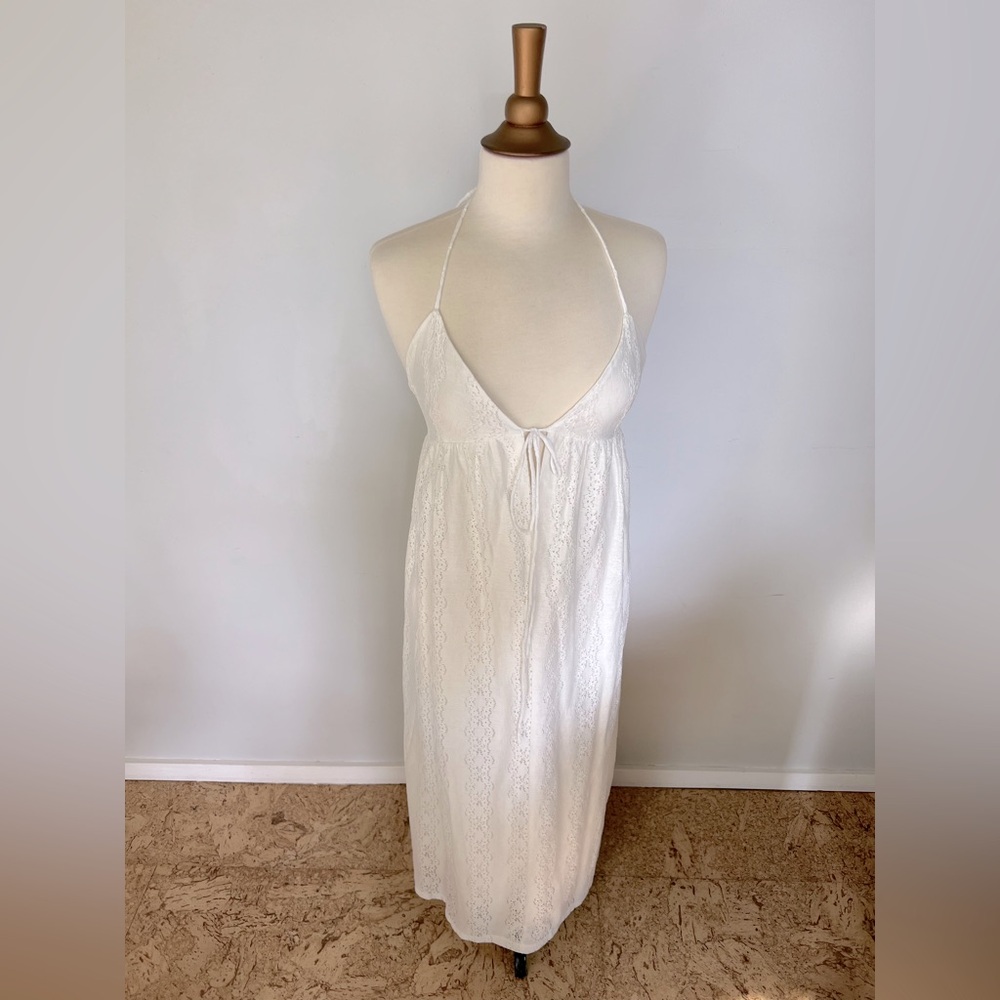 ZARA long white lacey dress size S